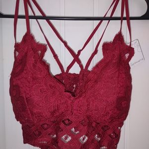 Anemone bra/top, Large, red